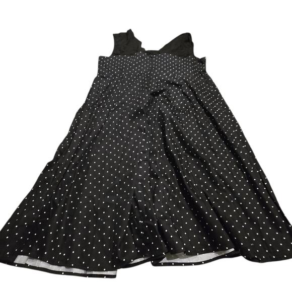 Women's Torrid Dress Black White Polka Dot Flare Sheer Top Cotton Long Sz 26 - Picture 2 of 8